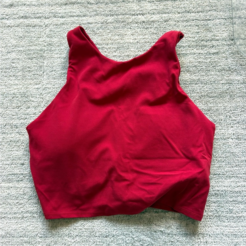 Athleta Momentum Seamless High Neck Crop Tank - Red, Size M
Seamless,